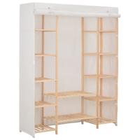 Kledingkast 135x40x170 cm stof wit
