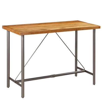 Bartafel 150x70x106 cm massief gerecycled teakhout