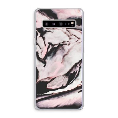 Roze stroom: Samsung Galaxy S10 5G Transparant Hoesje