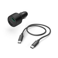 Hama Auto-snellader 1x USB-C 1x USB-A PD/QC Oplaadset 32 Watt Zwart - thumbnail