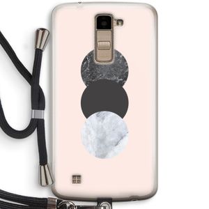 Marmeren cirkels: LG K10 (2016) Transparant Hoesje met koord