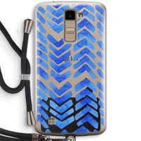 Blauwe pijlen: LG K10 (2016) Transparant Hoesje met koord