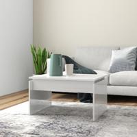 Salontafel 68x50x38 cm spaanplaat hoogglans wit