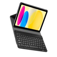 Basey iPad 10 (2022) Toetsenbord Hoes Book Case - iPad 2022 Toetsenbord Hoesje Keyboard Cover - Zwart - thumbnail