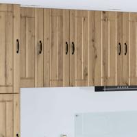 Keukenkast 2 pcs Artisan Eiken 30 x 31 x 80 cm Bewerkt hout