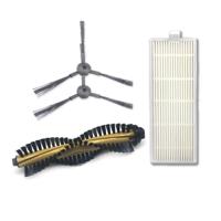 XI214 K614 zijkant borstels + I207 filter + I202 hoofdborstel set voor ILIFE A4