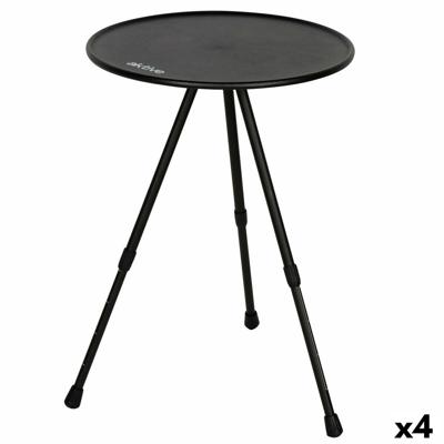 Vouwtafel Aktive Zwart 37 x 55 x 37 cm (4 Stuks)