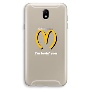 I'm lovin' you: Samsung Galaxy J7 (2017) Transparant Hoesje