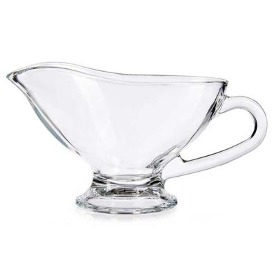 Vivalto Luxe glazen jus/saus kom - transparant - 19 x 9 x 10 cm - 300 ml - Jusbootje - Juskannetje Vivalto Luxe glazen jus/saus kom - transparant - 19 x 9 x 10 cm - 300 ml - Jusbootje - Juskannetje