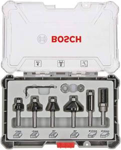 Bosch Accessoires 8-delige gemengde freesset - schachtdiameter 6 mm - 2607017468