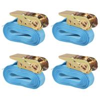 VidaXL Spanbanden 0,8 ton 6mx25mm blauw 4 st