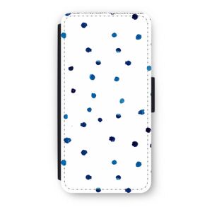 Blauwe stippen: iPhone 8 Flip Hoesje