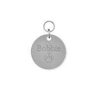 Dierenpenning | Eigen tekst - Rond 15 mm - Zilver