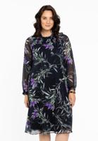 Yoek Jurk met gesmokte details | Zwart | Maat 58/60