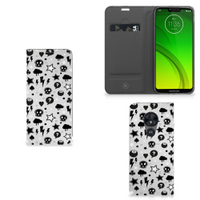 Mobiel BookCase Motorola Moto G7 Power Silver Punk - thumbnail