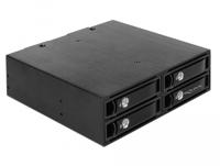 Delock 47233 5,25 mobiel rack voor 4 x 2,5 SATA/SAS HDD/SSD 12 Gb/s - thumbnail