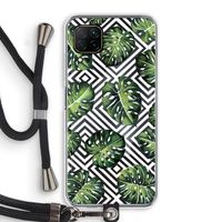 Geometrische jungle: Huawei P40 Lite Transparant Hoesje met koord Geometrische jungle: Huawei P40 Lite Transparant Hoesje met koord