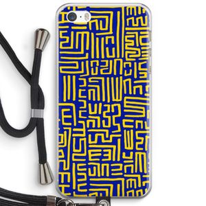 Majorelle Blue Print: iPhone 5 / 5S / SE Transparant Hoesje met koord