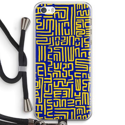 Majorelle Blue Print: iPhone 5 / 5S / SE Transparant Hoesje met koord