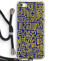 Majorelle Blue Print: iPhone 5 / 5S / SE Transparant Hoesje met koord