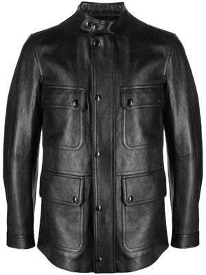 TOM FORD veste en cuir à fermeture zippée - Noir