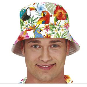 Verkleed hoedje voor Tropical Hawaii party - Summer/jungle print - volwassenen - Carnaval/thema fees