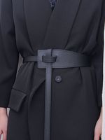 Urban Solid Faux Leather Fold-In Waist Belt - thumbnail