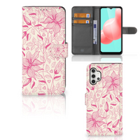 Samsung Galaxy A32 5G Hoesje Pink Flowers