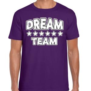 Cadeau Sport T-shirt heren - Dream Team - paars - Team Building - sportkleding voor heren