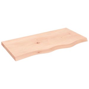 Wandschap 80x40x4 cm onbehandeld massief eikenhout