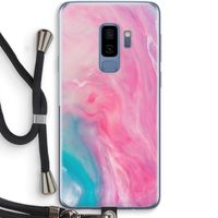 Roze explosie: Samsung Galaxy S9 Plus Transparant Hoesje met koord