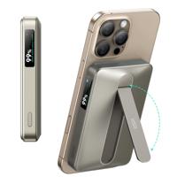 Qi2 MagSlim Kickstand Power Bank (10K) - Titanium