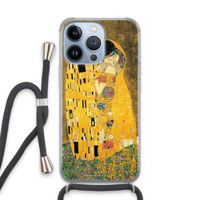 Der Kuss: iPhone 13 Pro Transparant Hoesje met koord