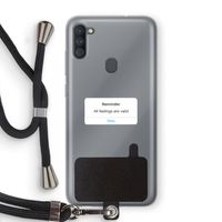 Reminder: Samsung Galaxy A11 Transparant Hoesje met koord