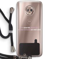 uw waarde daalt niet: Motorola Moto G6 Transparant Hoesje met koord