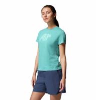 Columbia Ruby Springs™ Graphic Fitted SS T-shirt Dames Teal, Bearly Swirl S