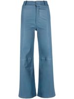 Arma pantalon court en cuir - Bleu - thumbnail