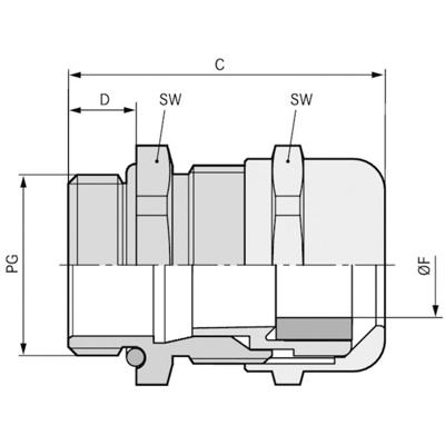 LAPP 52115720 Wartel PG11 Messing Messing 50 stuk(s)