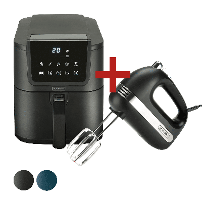 Bundel: Thuis bakken met weinig ruimte - Elements Handmixer + Slimfit Airfryer 5L