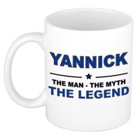 Yannick The man, The myth the legend cadeau koffie mok / thee beker 300 ml