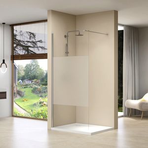 Inloopdouche Van Rijn ST01 Met Middenband En Stabilisatiestang 70x200 cm 8 mm Chroom