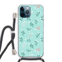 Small white flowers: iPhone 12 Pro Max Transparant Hoesje met koord