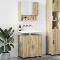 Badkamermeubelset met opslag 2 pcs Sonoma eiken 61 x 35 x 64 cm Badkamermeubelset met opslag 2 pcs Sonoma eiken 61 x 35 x 64 cm
