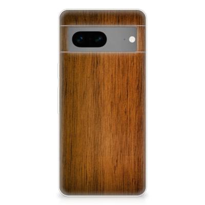Google Pixel 7 | Bumper Hoesje | Donker Hout