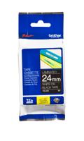 Brother TZE-355 labelprinter-tape Wit op zwart