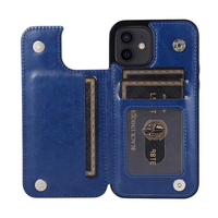 iPhone 15 Pro Max hoesje - Backcover - Pasjeshouder - Portemonnee - Kunstleer - Blauw - thumbnail