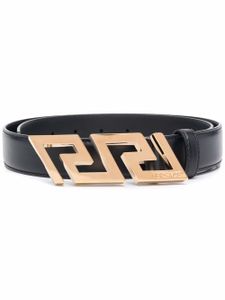Versace ceinture Greca Key à boucle gravée - Noir
