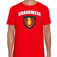 Brandweer met embleem verkleed t-shirt / outfit rood - voor heren