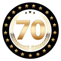 Bierviltjes 70 - 75x stuks - zwart/goud - luxe - verjaardag/jubilea - feestartikelen
