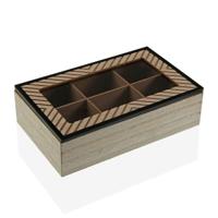 Decoratieve Doos Versa Cohen Hout Metaal Hout MDF Minimalist